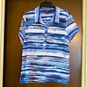 New Gloria V stretchable  size 1X 95% cotton 5% elastane.  25” long; 46” wide